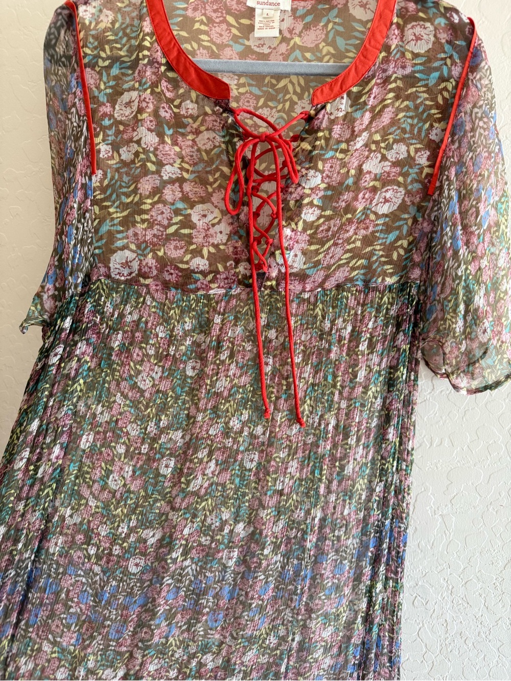 Sundance, large, sheer floral dress